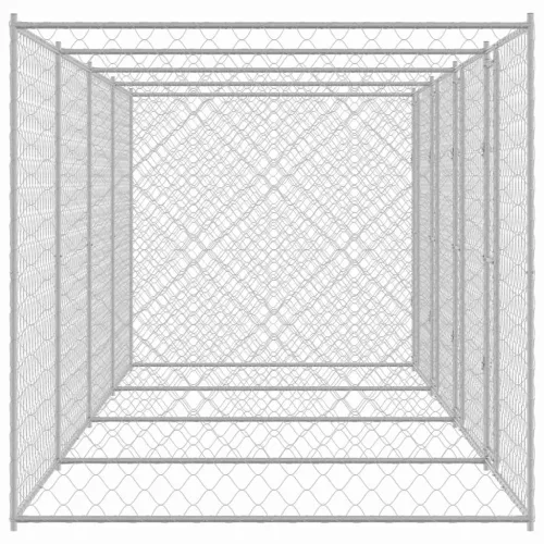 Kutyaketrec Ezüst 800 x 200 x 200 cm Horganyzott acél