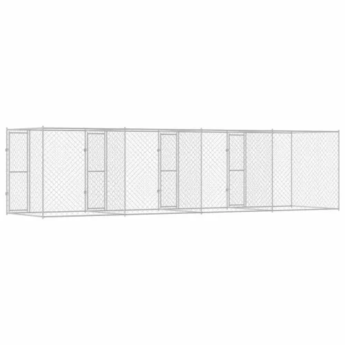 Kutyaketrec Ezüst 800 x 200 x 200 cm Horganyzott acél
