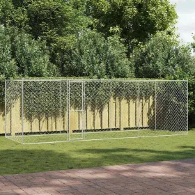 Kutyaketrec Ezüst 600 x 200 x 256 cm Horganyzott acél