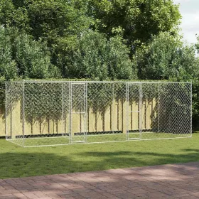 Kutyaketrec Ezüst 600 x 200 x 200 cm Horganyzott acél