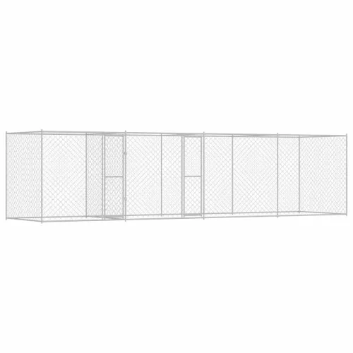 Kutyaketrec Ezüst 600 x 200 x 200 cm Horganyzott acél