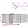 Kutyaketrec Ezüst 600 x 200 x 200 cm Horganyzott acél