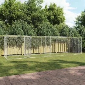 Kutyaketrec Ezüst 800 x 200 x 200 cm Horganyzott acél