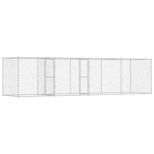 Kutyaketrec Ezüst 800 x 200 x 200 cm Horganyzott acél