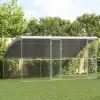  Kutyaház tárolóval 2 pcs Ezüst 4 x 2 x 2 m Acél