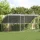  Kutyaház tárolóval 2 pcs Ezüst 4 x 2 x 2 m Acél