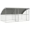  Kutyaház tárolóval 2 pcs Ezüst 4 x 2 x 2 m Acél