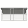  Kutyaház tárolóval 2 pcs Ezüst 4 x 2 x 2 m Acél