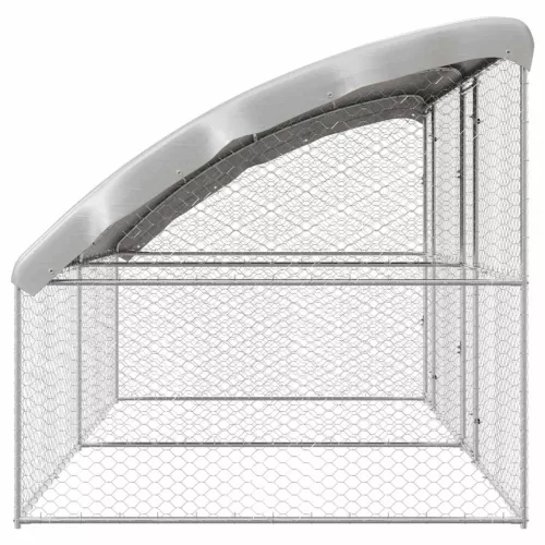  Kutyaház tárolóval 2 pcs Ezüst 4 x 2 x 2 m Acél