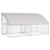  Kutyaház tárolóval 2 pcs Ezüst 4 x 2 x 2 m Acél