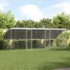  Kutyaház tárolóval 3 pcs Ezüst 6 x 2 x 2 m Acél