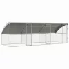  Kutyaház tárolóval 3 pcs Ezüst 6 x 2 x 2 m Acél