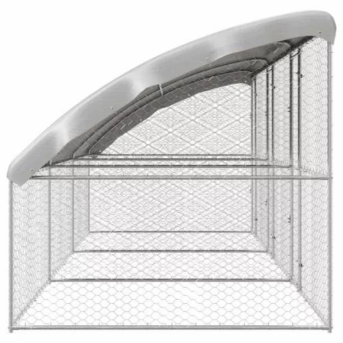  Kutyaház tárolóval 3 pcs Ezüst 6 x 2 x 2 m Acél