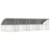  Kutyaház tárolóval 4 pcs Ezüst 8 x 2 x 2 m Acél