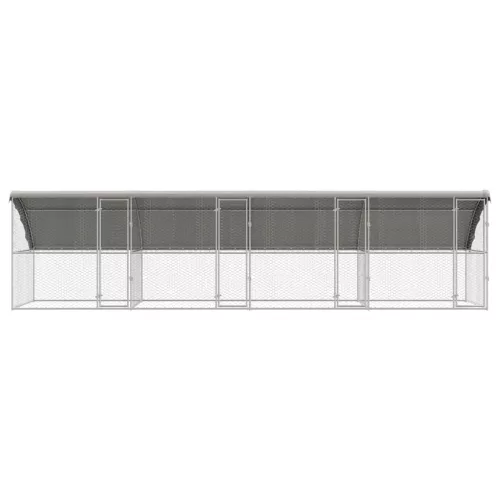  Kutyaház tárolóval 4 pcs Ezüst 8 x 2 x 2 m Acél
