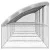  Kutyaház tárolóval 4 pcs Ezüst 8 x 2 x 2 m Acél