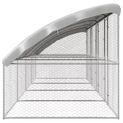  Kutyaház tárolóval 4 pcs Ezüst 8 x 2 x 2 m Acél