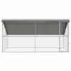  Kutyaház tárolóval 2 pcs Ezüst 4 x 2 x 2 m Acél