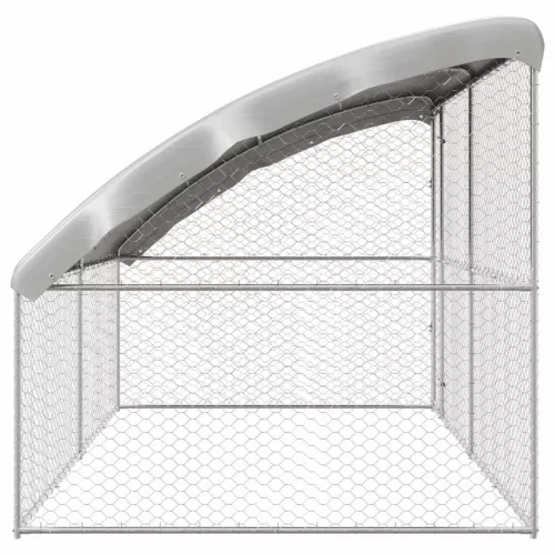  Kutyaház tárolóval 2 pcs Ezüst 4 x 2 x 2 m Acél