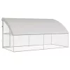  Kutyaház tárolóval 2 pcs Ezüst 4 x 2 x 2 m Acél