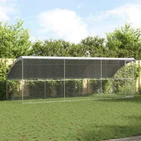  Kutyaház tárolóval 3 pcs Ezüst 6 x 2 x 2 m Acél