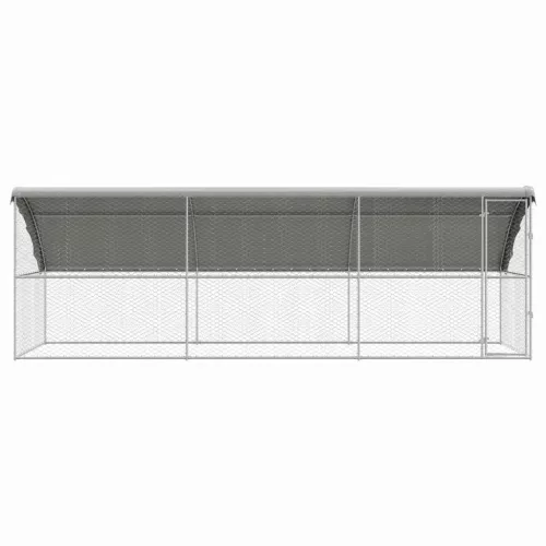  Kutyaház tárolóval 3 pcs Ezüst 6 x 2 x 2 m Acél