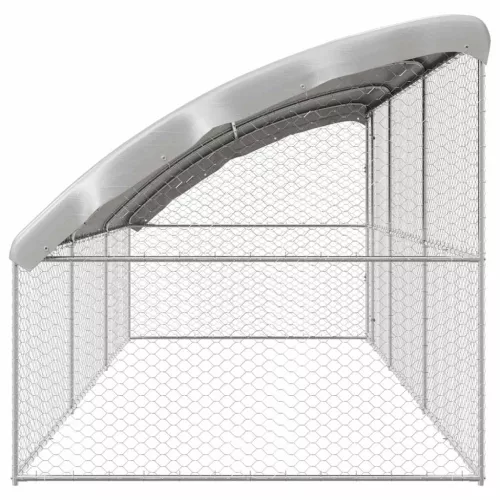  Kutyaház tárolóval 3 pcs Ezüst 6 x 2 x 2 m Acél