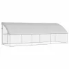  Kutyaház tárolóval 3 pcs Ezüst 6 x 2 x 2 m Acél