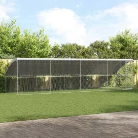  Kutyaház tárolóval 4 pcs Ezüst 8 x 2 x 2 m Acél