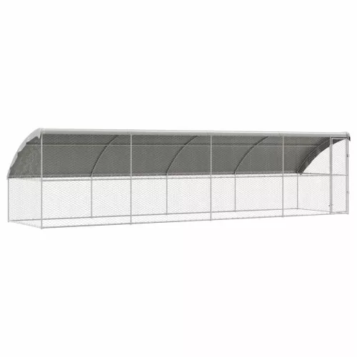  Kutyaház tárolóval 4 pcs Ezüst 8 x 2 x 2 m Acél