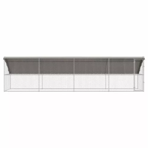  Kutyaház tárolóval 4 pcs Ezüst 8 x 2 x 2 m Acél
