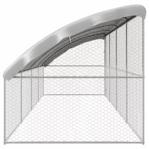  Kutyaház tárolóval 4 pcs Ezüst 8 x 2 x 2 m Acél