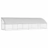  Kutyaház tárolóval 4 pcs Ezüst 8 x 2 x 2 m Acél