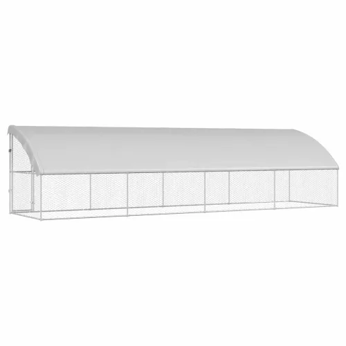  Kutyaház tárolóval 4 pcs Ezüst 8 x 2 x 2 m Acél