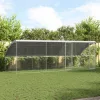  Kutyaház tárolóval 3 pcs Ezüst 6 x 2 x 2 m Acél