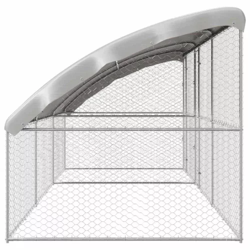 Kutyaház tárolóval 3 pcs Ezüst 6 x 2 x 2 m Acél