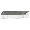  Kutyaház tárolóval 4 pcs Ezüst 8 x 2 x 2 m Acél