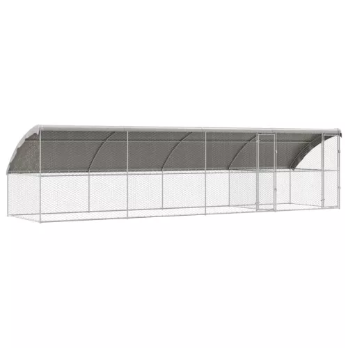  Kutyaház tárolóval 4 pcs Ezüst 8 x 2 x 2 m Acél