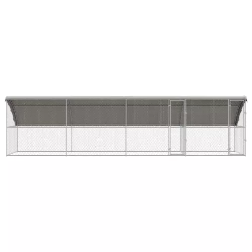  Kutyaház tárolóval 4 pcs Ezüst 8 x 2 x 2 m Acél