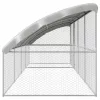  Kutyaház tárolóval 4 pcs Ezüst 8 x 2 x 2 m Acél