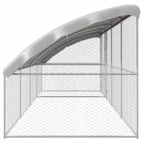  Kutyaház tárolóval 4 pcs Ezüst 8 x 2 x 2 m Acél