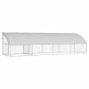  Kutyaház tárolóval 4 pcs Ezüst 8 x 2 x 2 m Acél