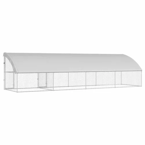  Kutyaház tárolóval 4 pcs Ezüst 8 x 2 x 2 m Acél