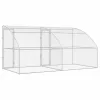  Kutyaház tárolóval 2 pcs Ezüst 4 x 2 x 2 m Acél