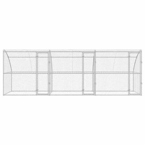  Kutyaház tárolóval 3 pcs Ezüst 6 x 2 x 2 m Acél