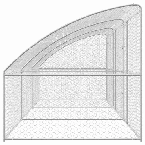  Kutyaház tárolóval 3 pcs Ezüst 6 x 2 x 2 m Acél