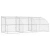  Kutyaház tárolóval 3 pcs Ezüst 6 x 2 x 2 m Acél
