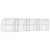  Kutyaház tárolóval 4 pcs Ezüst 8 x 2 x 2 m Acél