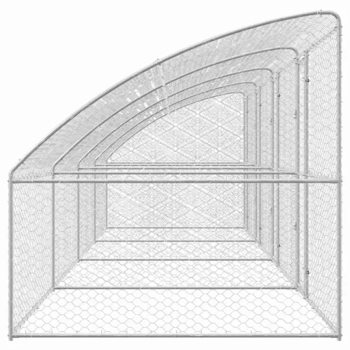  Kutyaház tárolóval 4 pcs Ezüst 8 x 2 x 2 m Acél