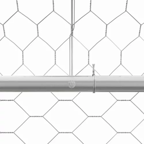  Kutyaház tárolóval 4 pcs Ezüst 8 x 2 x 2 m Acél
